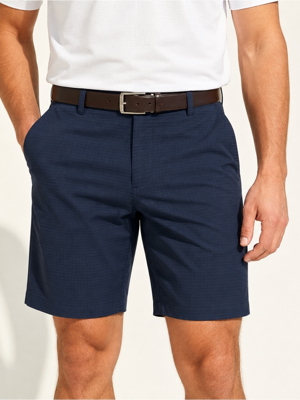 Men's Navy Performance Stretch Shorts